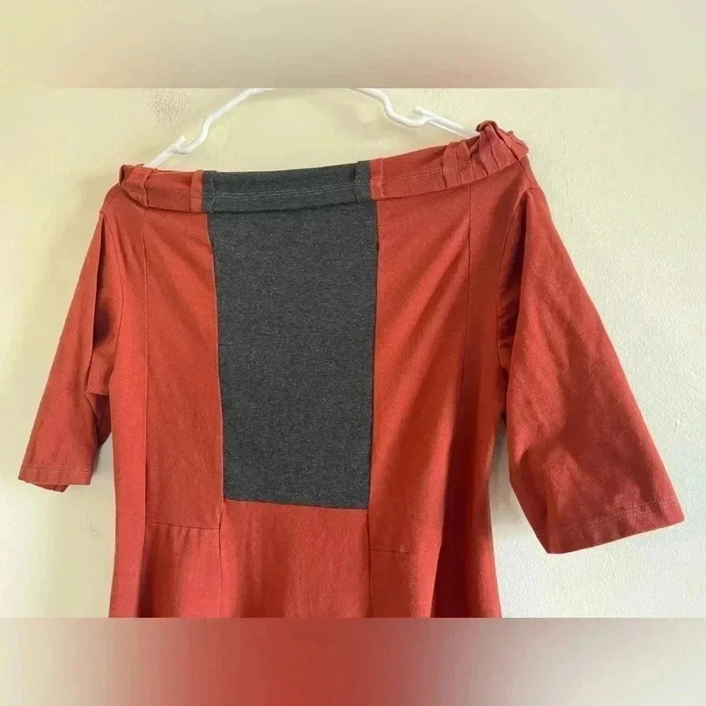 Grub Grey and  Orange Short Sleeve Dress S - Picture 8 of 8